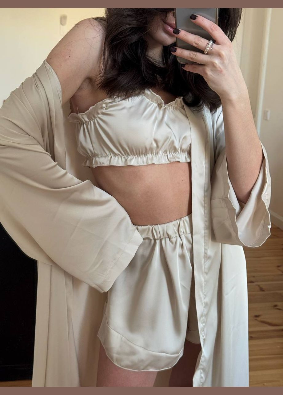 Бежева всесезон піжама жіноча No Brand