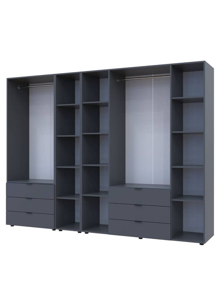 Комплект шкафов для одежды Гелар (3 шт.) 270,7х49,5х203,4 см Графит (DRS-011157) Doros (361998987)