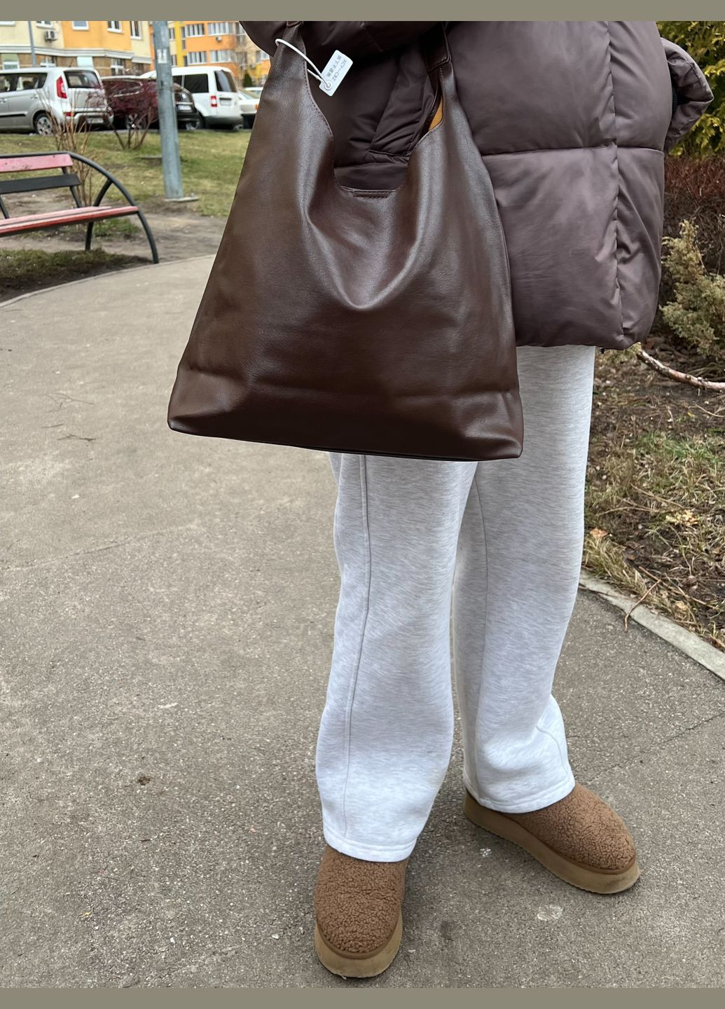 Жіноча сумка Hobobig коричнева (5225) No Brand (316089223)