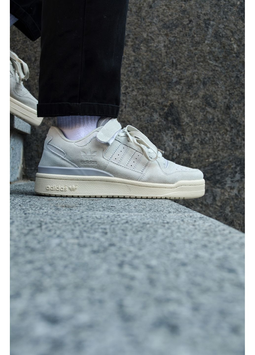 КРОССОВКИ ЖЕНСКИЕ ADIDAS FORUM LOW GREY АДИДАС ФОРУМ No Brand серые демисезоны (368887643)