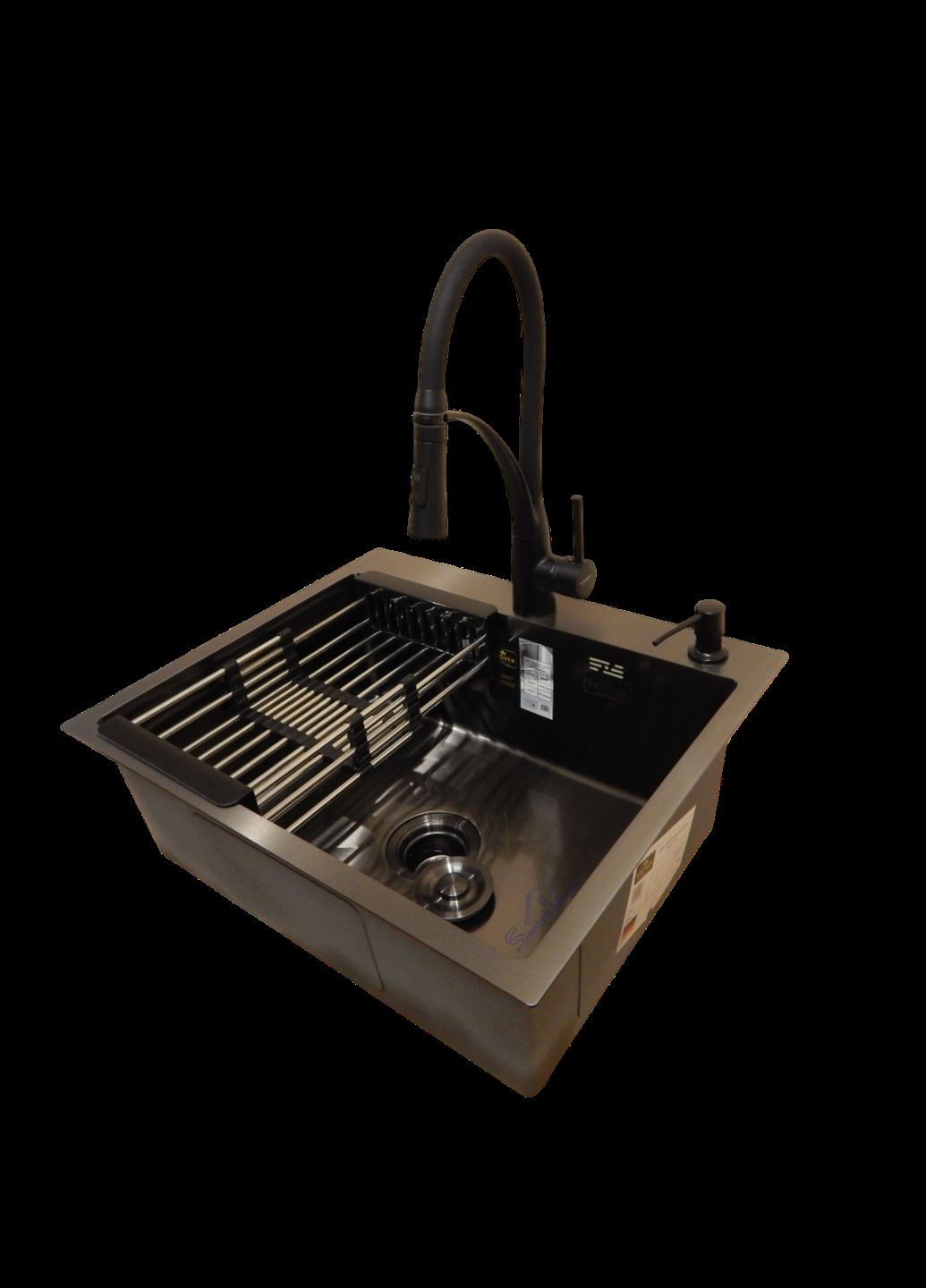 Комплект кухонної мийки KRP Schwarze - 5050HM PVD Kroner (336937034)