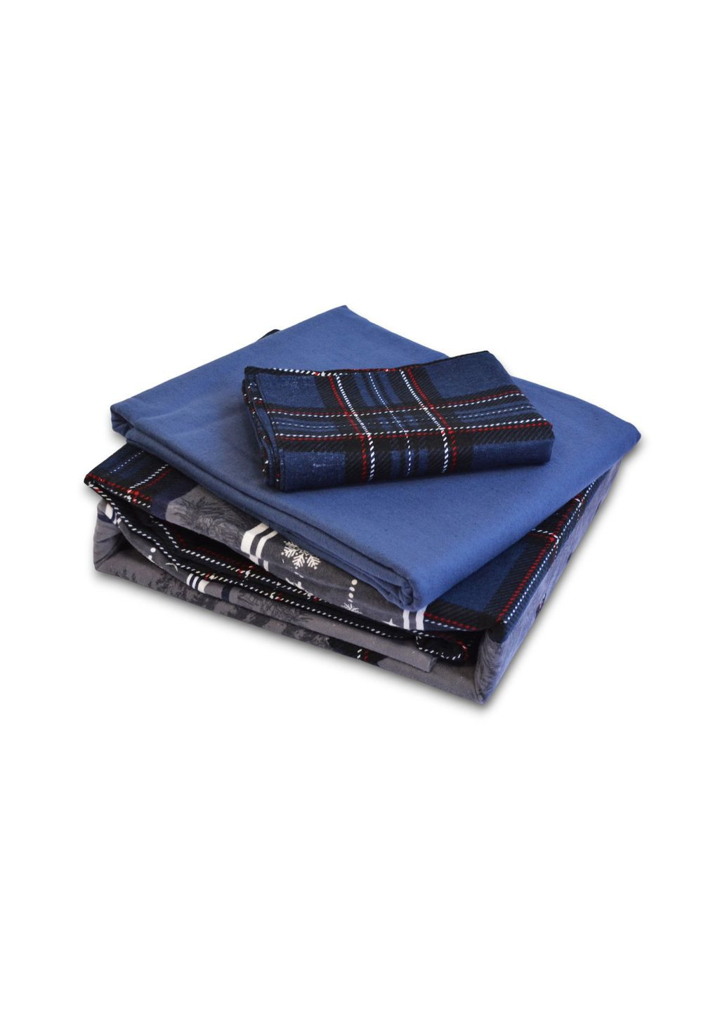 Комплект постільної білизни Flanel 200×220 см Happinies Navy Blue First Choice (365814827)
