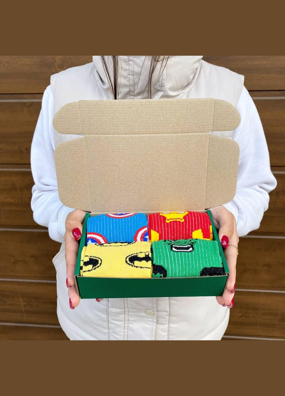 Комбіновані бокс жіночих високих шкарпеток 36-41 на 4 пари весна-осінь Vakko (308336827)