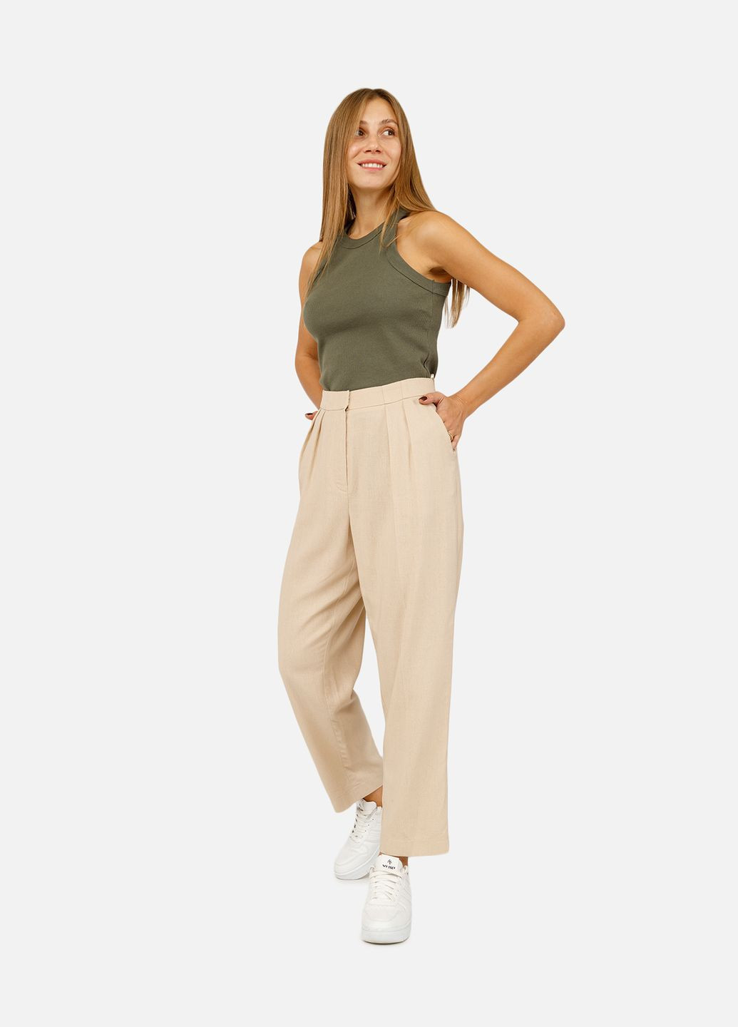 Жіночі завужені шани колір бежевий ЦБ-00252505 Yuki (306712963)