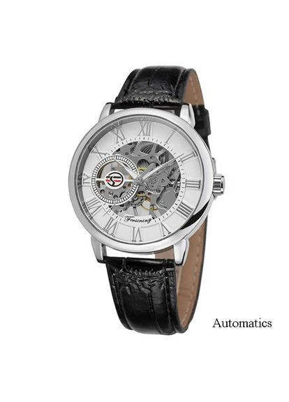 Наручные часы 8099A Black-White Leather Forsining (387855411)