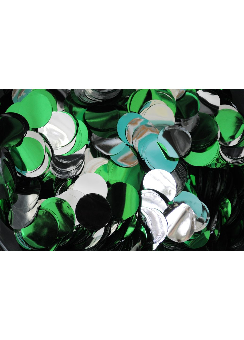 Кружочки срібно-зелені No Brand (368969721)