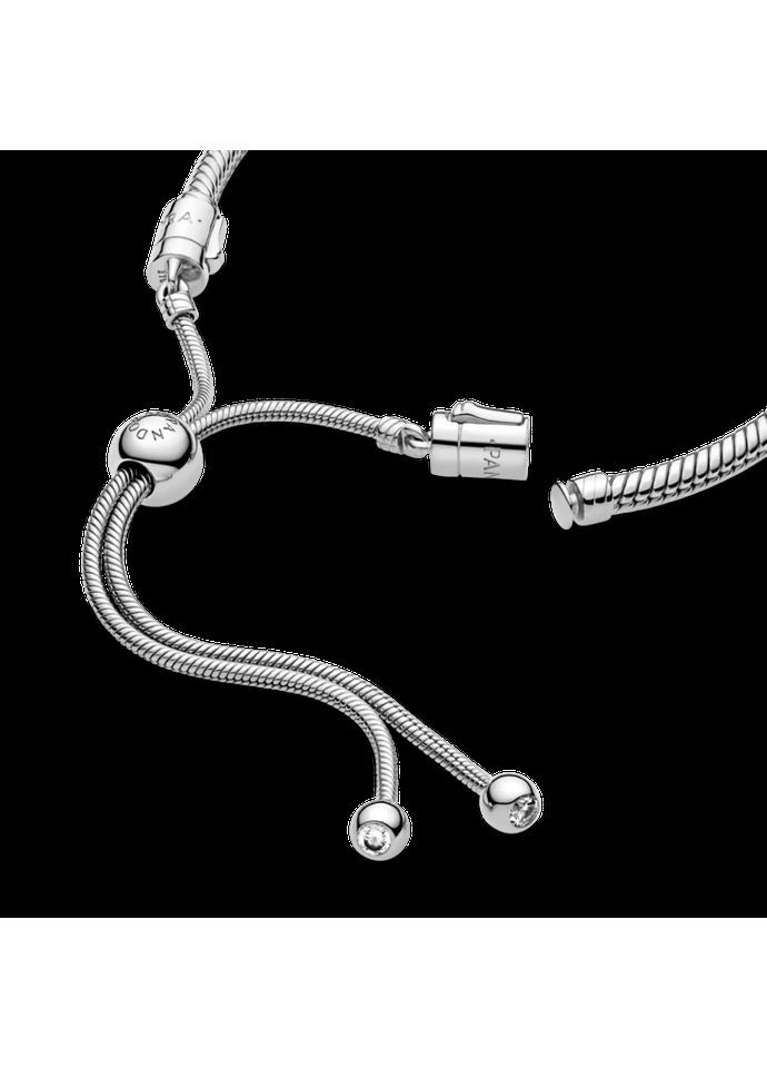 Срібний ланцюжковий браслет-слайдер Пандора 597125CZ Kabluchka (355346260)