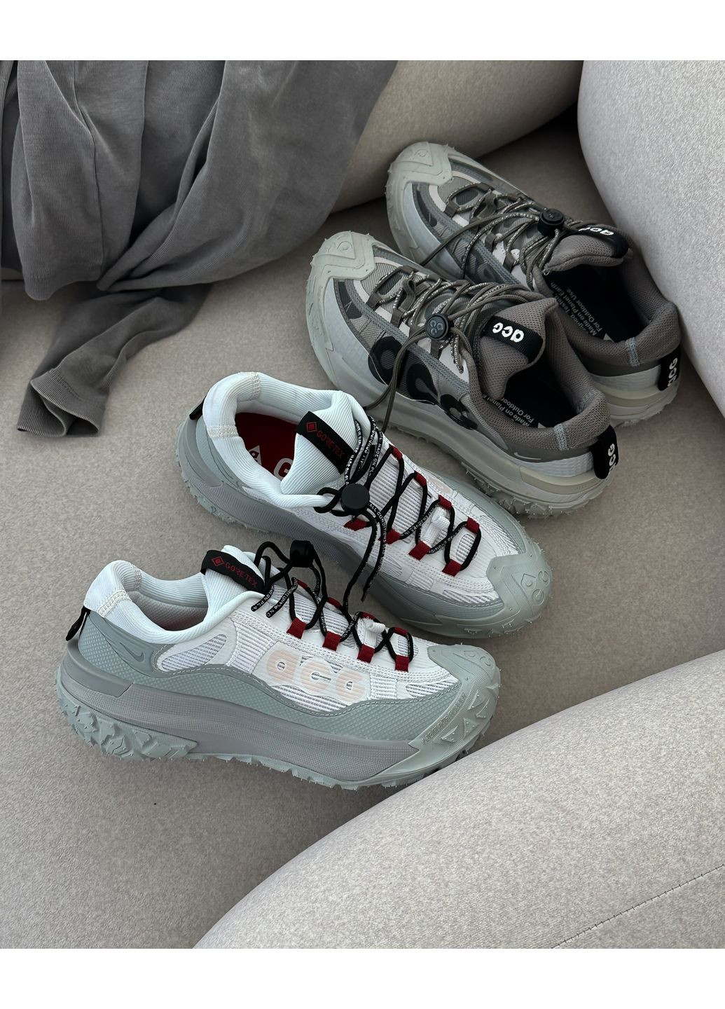 Кросівки жіночі і чоловічі Nike ACG Mountain Fly 2 Low GTX Beige Dark Smoke Grey | Найк АЦГ Моунтеін Флай 2 сірі No Brand сірі демісезони (351871622)