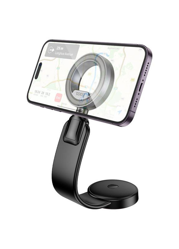 Холдер H71 Totem ring magnetic car holder(center console) Black Hoco (359401682)