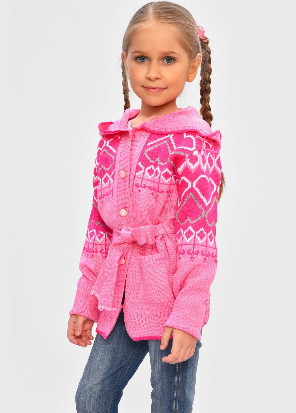 Кофта дитяча для дівчинки рожевого кольору Let's Shop (330104770)