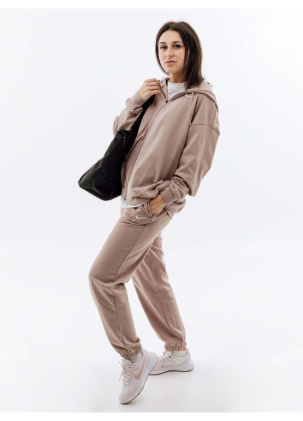 Жіноча Толстовка W NSW JRSY OS FZ HOODIE Бежевий Nike (367192454)