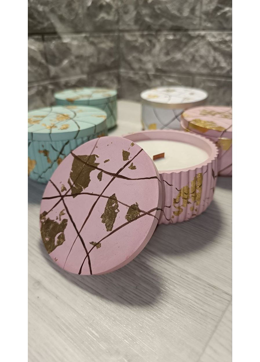 Свічка у кашпо XXL з ароматом Польових квітів Hand Made (361286286)