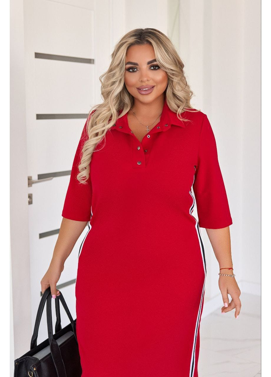Червона жіноча сукня-поло Osoblyva
