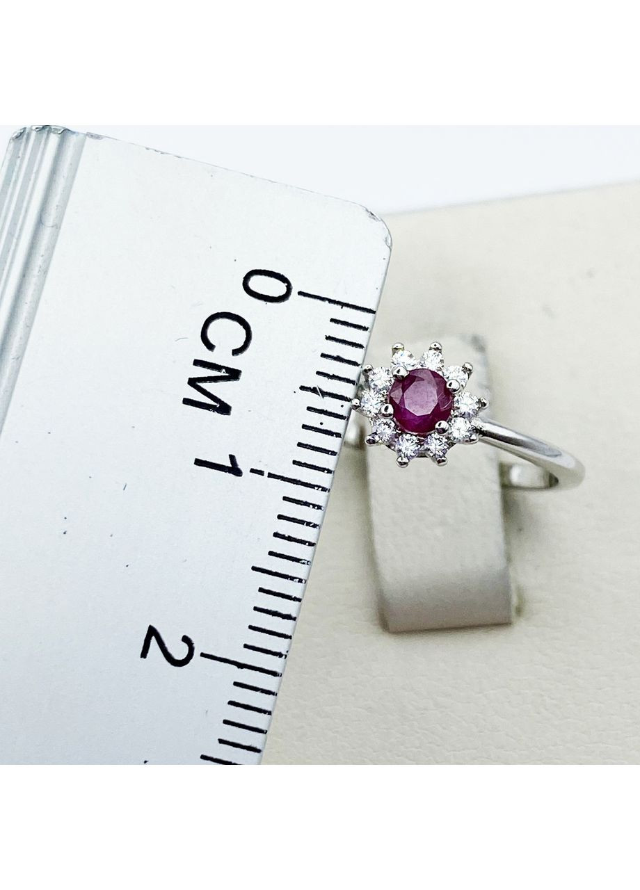 Каблучка срібна зі смарагдом 16,5 1,35 г No Brand (370142543)