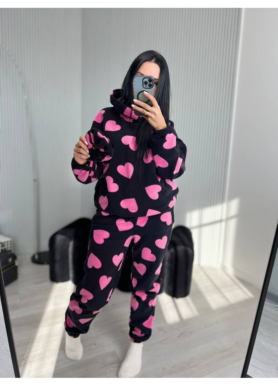 Чорна жіноча піжама кофта + брюки No Brand