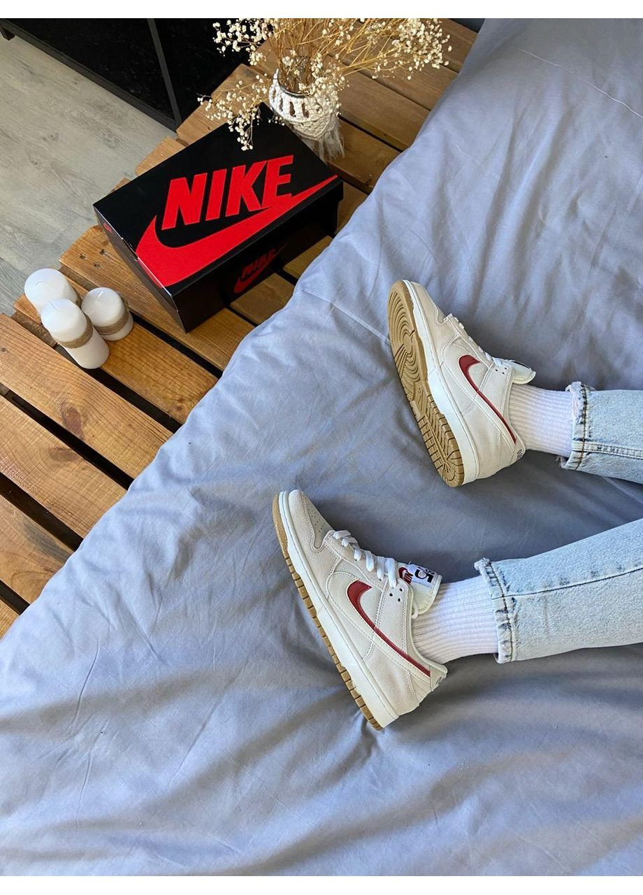 Бежеві Осінні кросівки чоловічі nike sb double swoosh sail orange найк сб данк No Brand