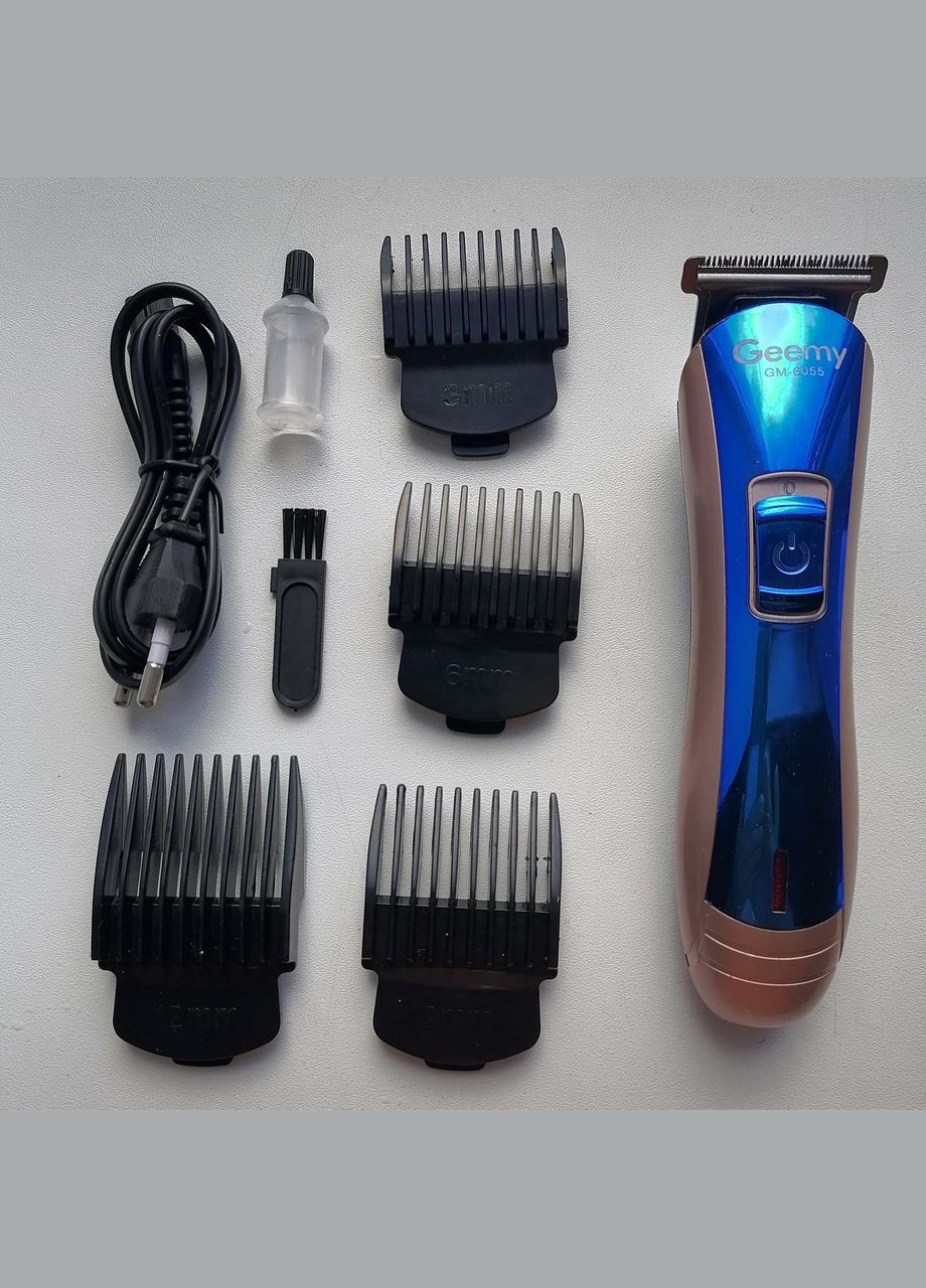 Аккумуляторный мужской триммер GM-6055 для бороды усов машинка для стрижки Geemy (306447701)