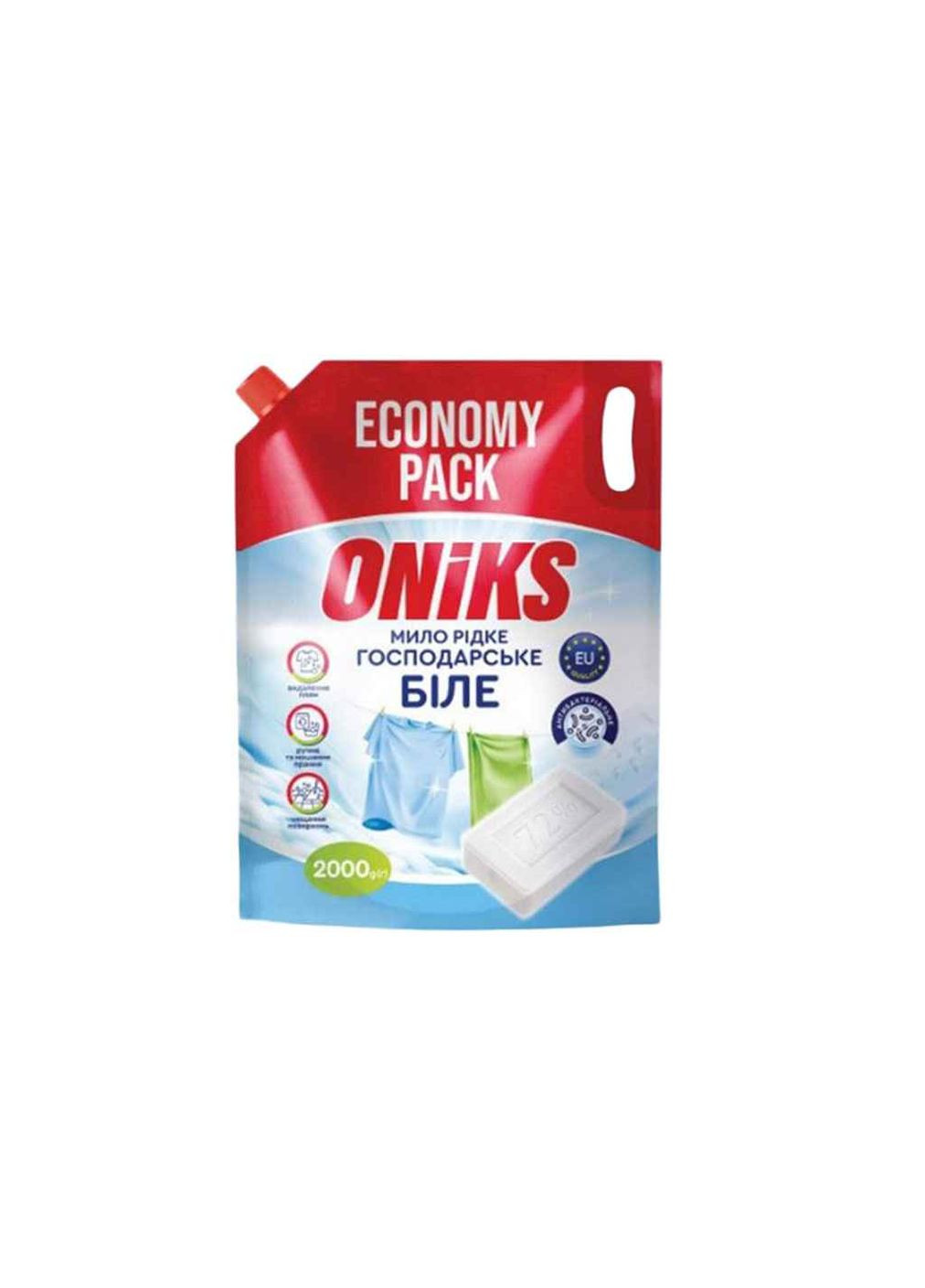 Мыло жидкое хозяйственное 2л белое Дой-пак Oniks (357221195)