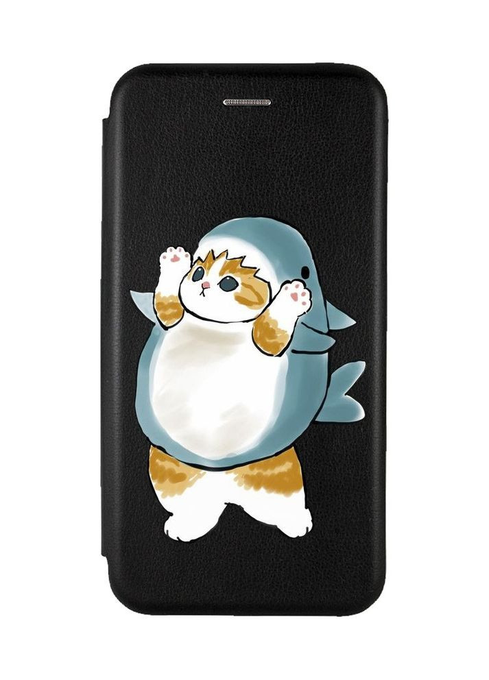 Чехол-книжка с рисунком на Xiaomi Redmi Note 10 Pro/Note 10 Pro Max Котенок акула (принт 379) Creative (360687127)