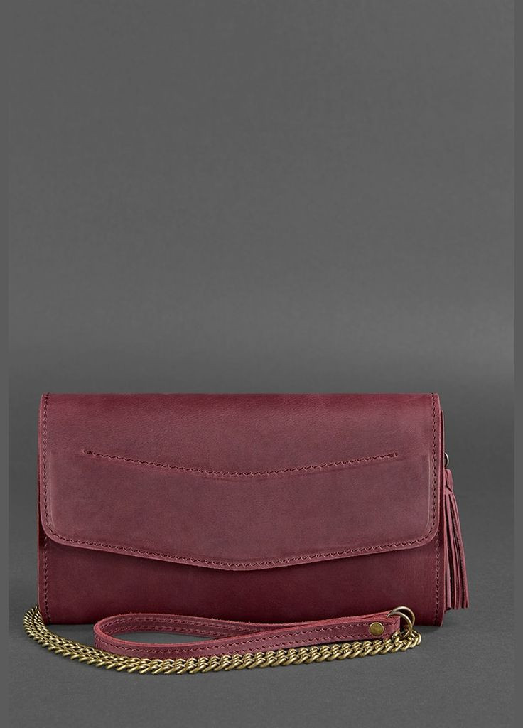 Шкіряна жіноча сумка Еліс бордова crazy horse (A-026187) BlankNote клатч (327874305)