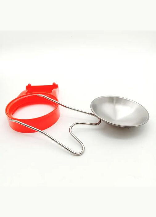 Подставка для крышки, половника и ложки из нержавеющей стали и пластика H 14 cm Красный Kitchen Master (297982816)