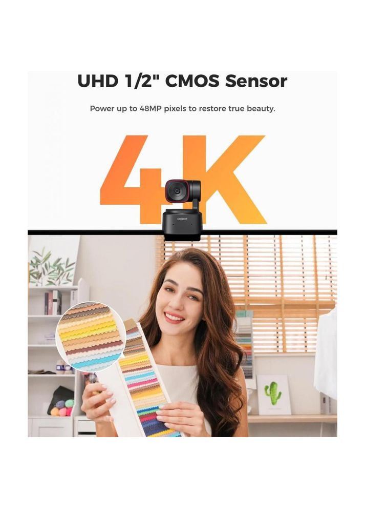 Вебкамера Tiny 2 Lite AI-Powered PTZ 4K Black (-TINY2-LITE) OBSBOT (314981142)