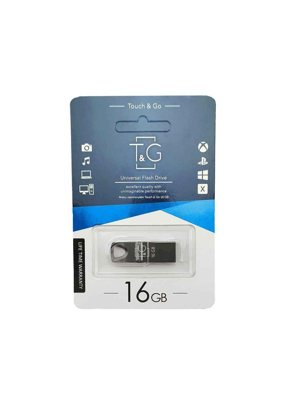 Флешка USB 16GB 2.0 117 metall Series чорна ТМ TG (304061451)