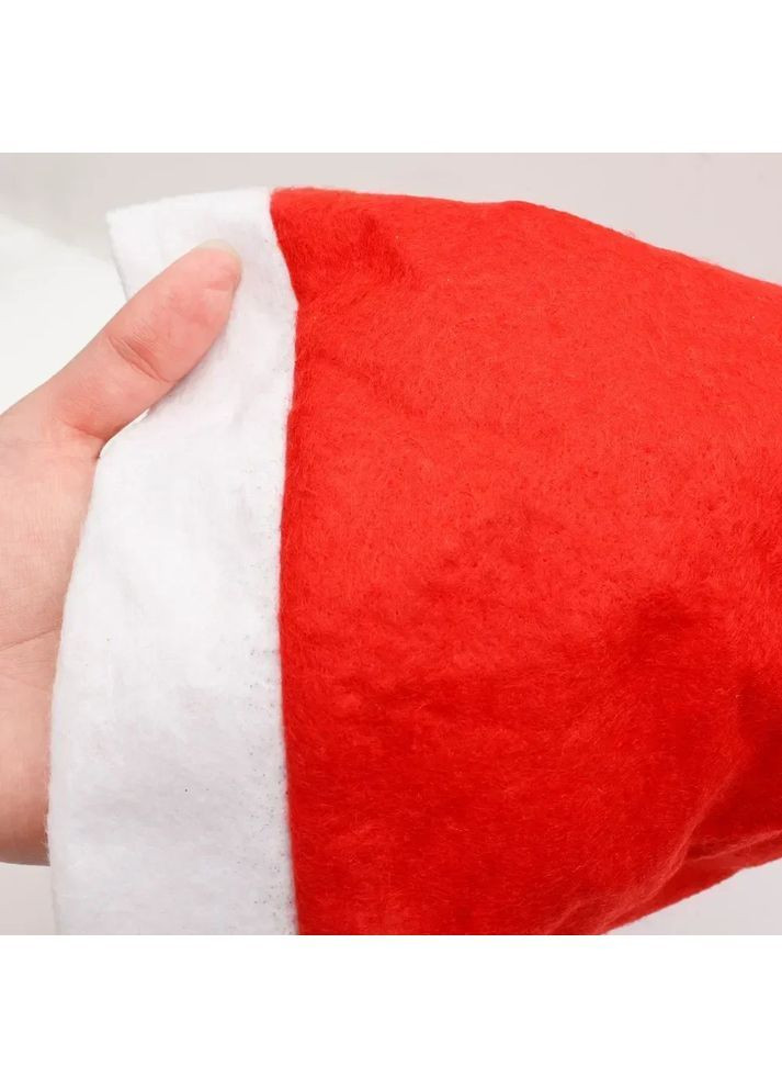 Новорічна шапка 24 на 32 см червоно-білий Jannet Шапка (369163584)