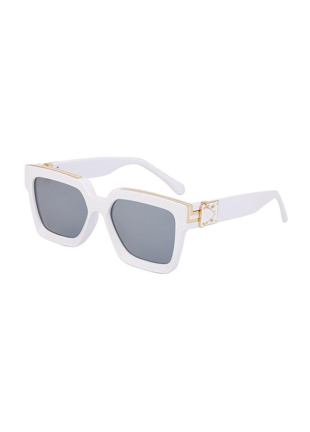 Солнцезащитные очки унисекс квадратные Millionaires зеркальные белые No Brand (292732067)