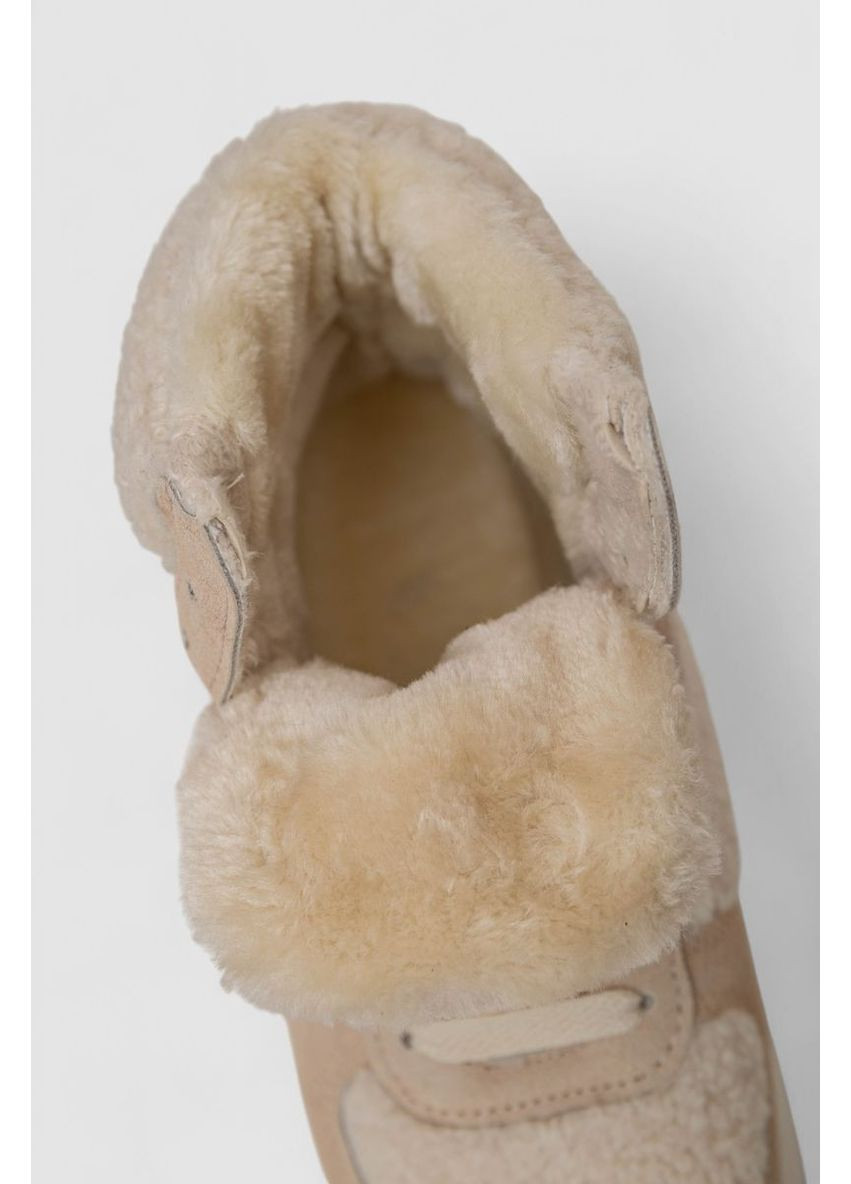 Кроссовки женские зимние на меху хайтопы, 248RLM20 Stilli бежевые всесезоны (369508347)