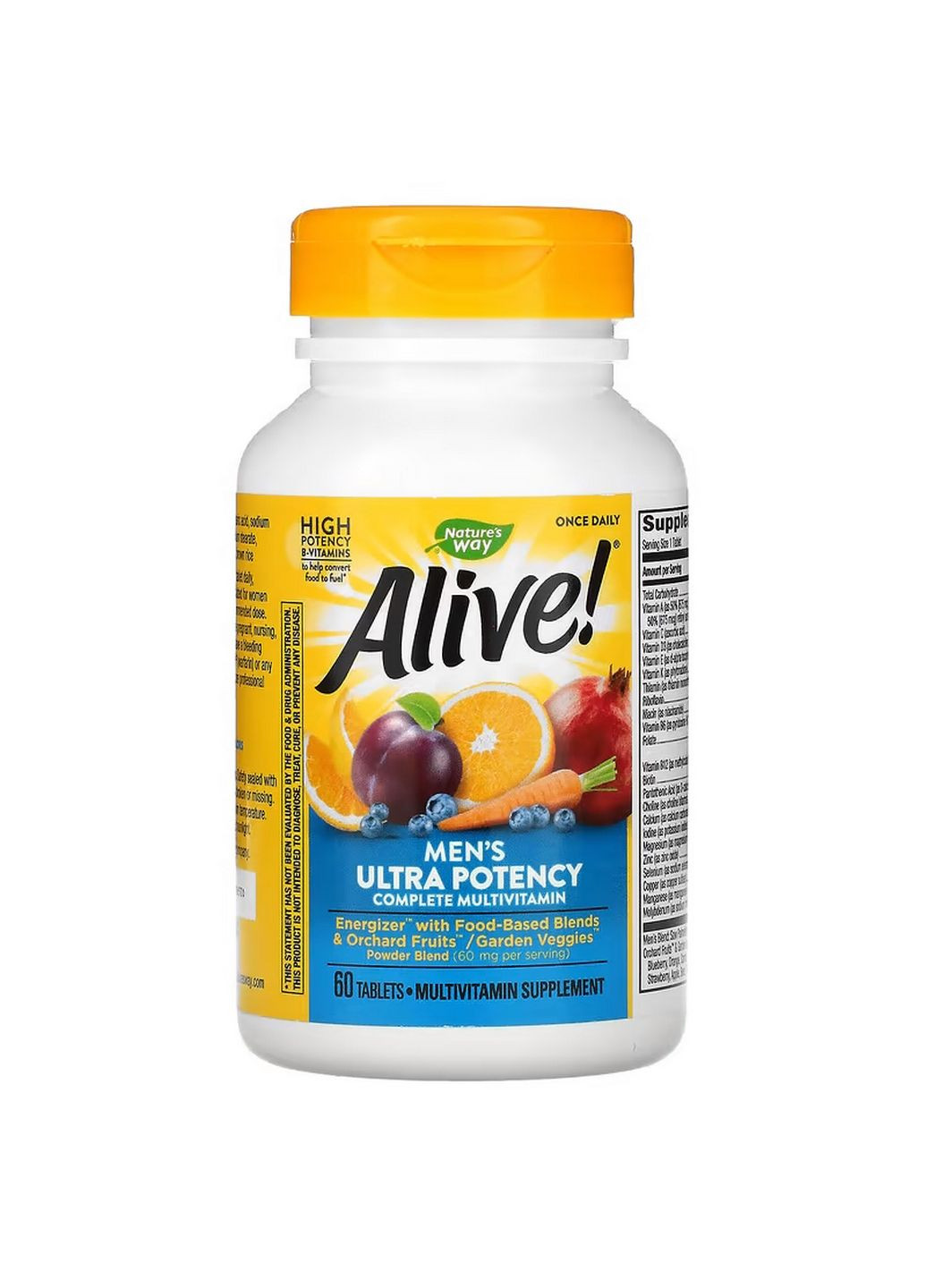 Вітаміни та мінерали Alive! Once Daily Men's Ultra Potency, 60 таблеток Nature's Way (293418641)