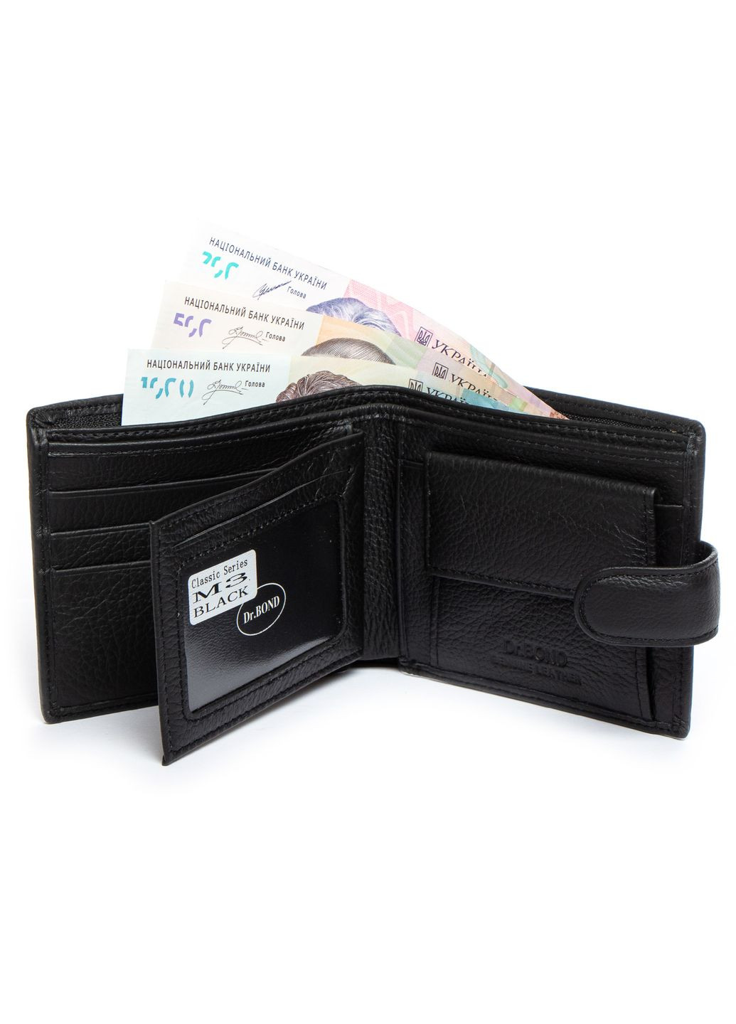 Мужское кожаное портмоне M3 black Dr. Bond (261551065)