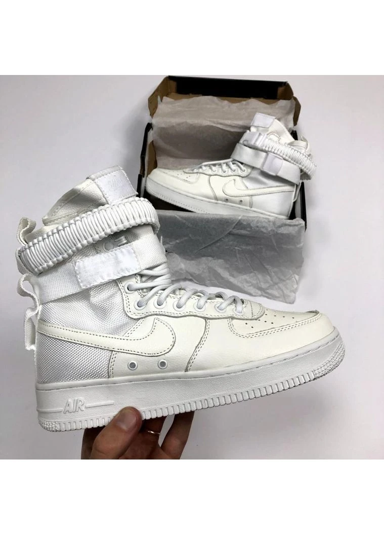 КРОСІВКИ ЖІНОЧІ NIKE SPECIAL FLED AIR FORCE 1 WHITE НАЙК АІР ФОРС БІЛІ No Brand білі демісезони (391955215)
