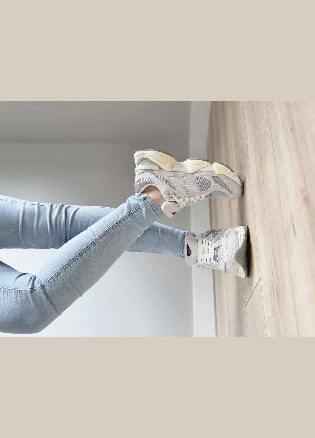 Кроссовки женские и мужские No Brand 9069 x Joe Freshgoods sea salt mindful grey | Нью Беланс 9060 серые демисезоны (316504436)