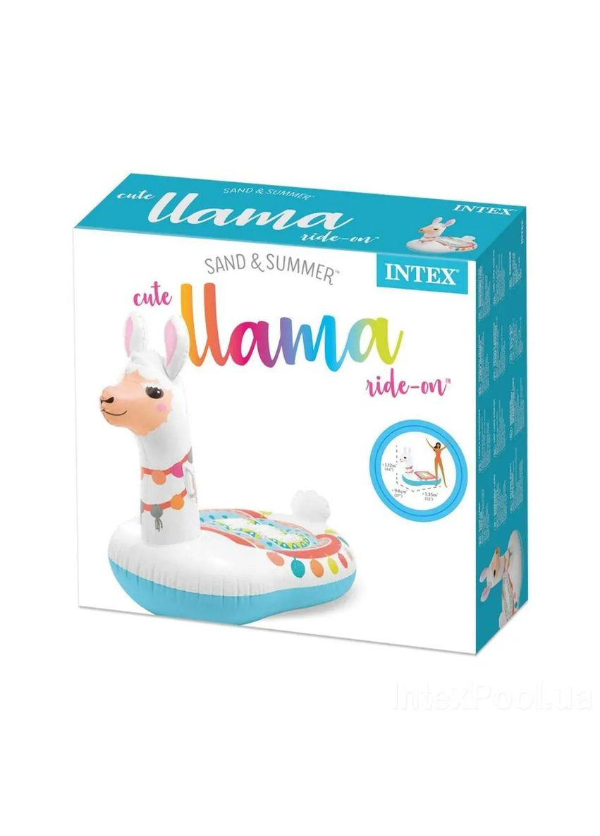 Надувной плотик 57564 "Лама" 135-94-112см до 40кг с ручками Intex (327797167)