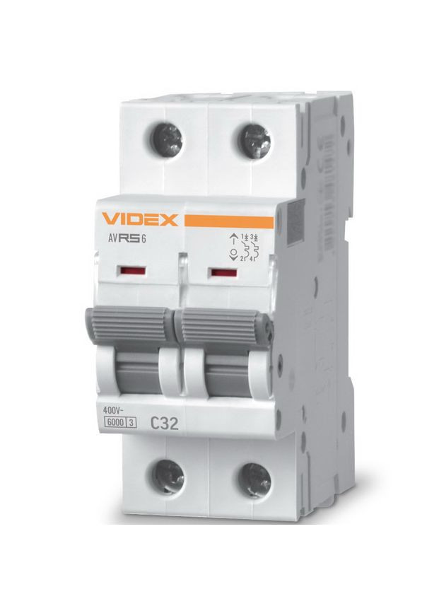Автоматичний вимикач RS6 2п 32А С 6кА RESIST (VF-RS6-AV2C32) Videx (282313688)
