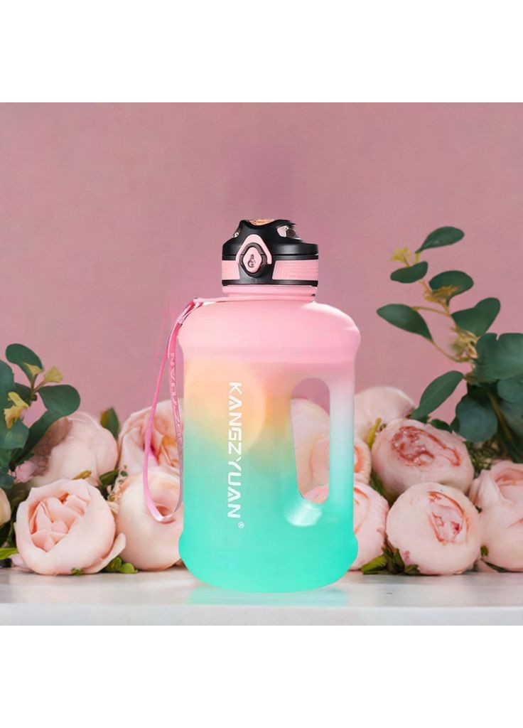 Екологічна рожева матова тританова пляшка KANGZYUAN 1800 мл для води No Brand (314709894)