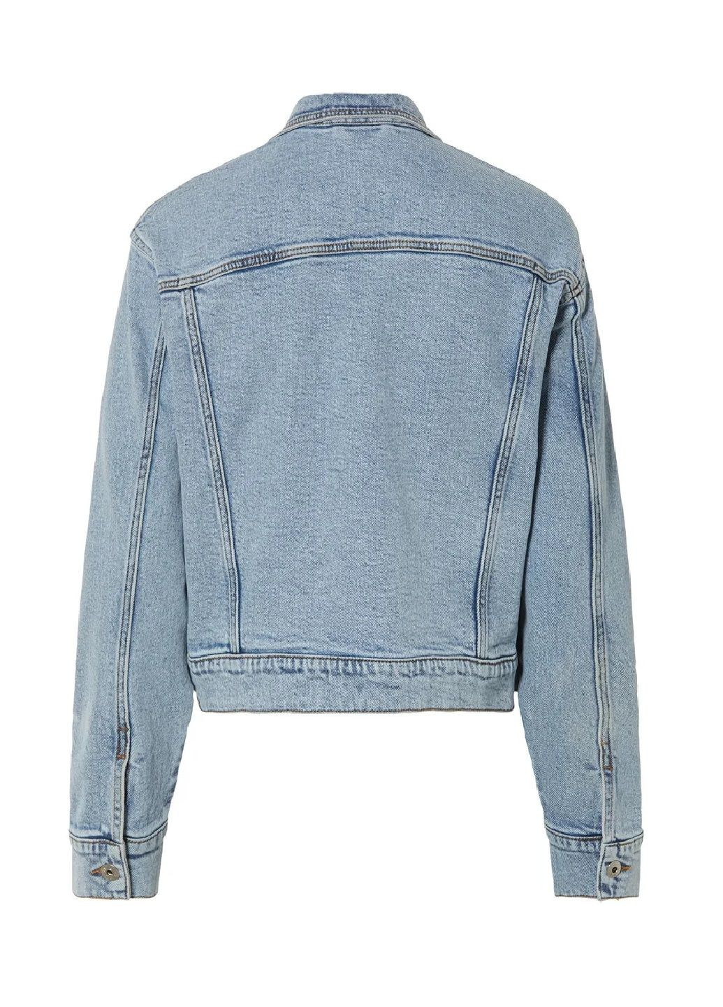 Голубая демисезонная женская джинсовая куртка оверсайз Esmara
