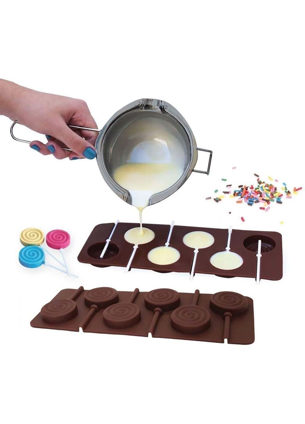 Силиконовая форма для леденцов и конфет на палочке "Спираль" Kitchen Master (350883999)