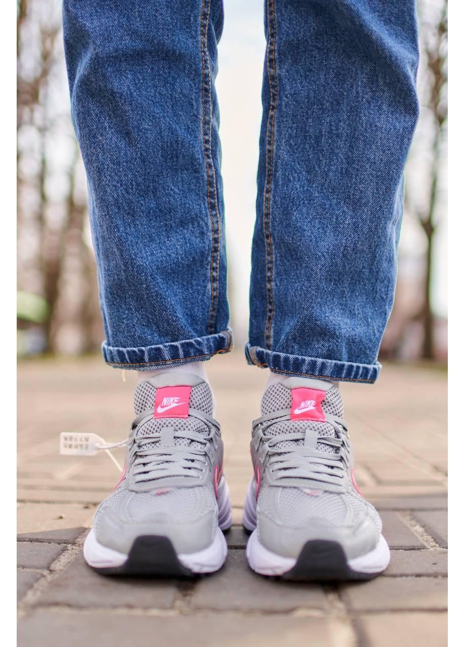 Розовые демисезонные кроссовки мужские nike runtekk grey pink найк в2к рантекк No Brand