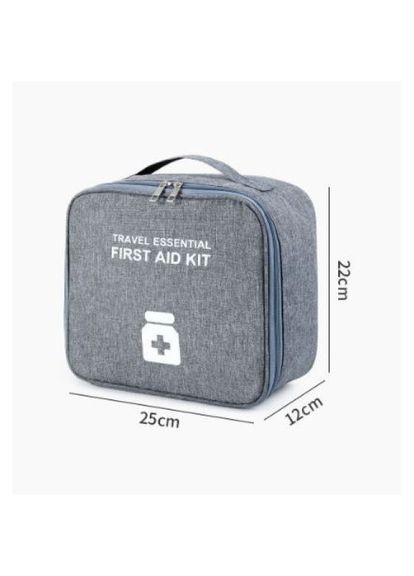 Аптечка органайзер для дому в догору в авто Сіра (М960231) Hongtai (315424601)