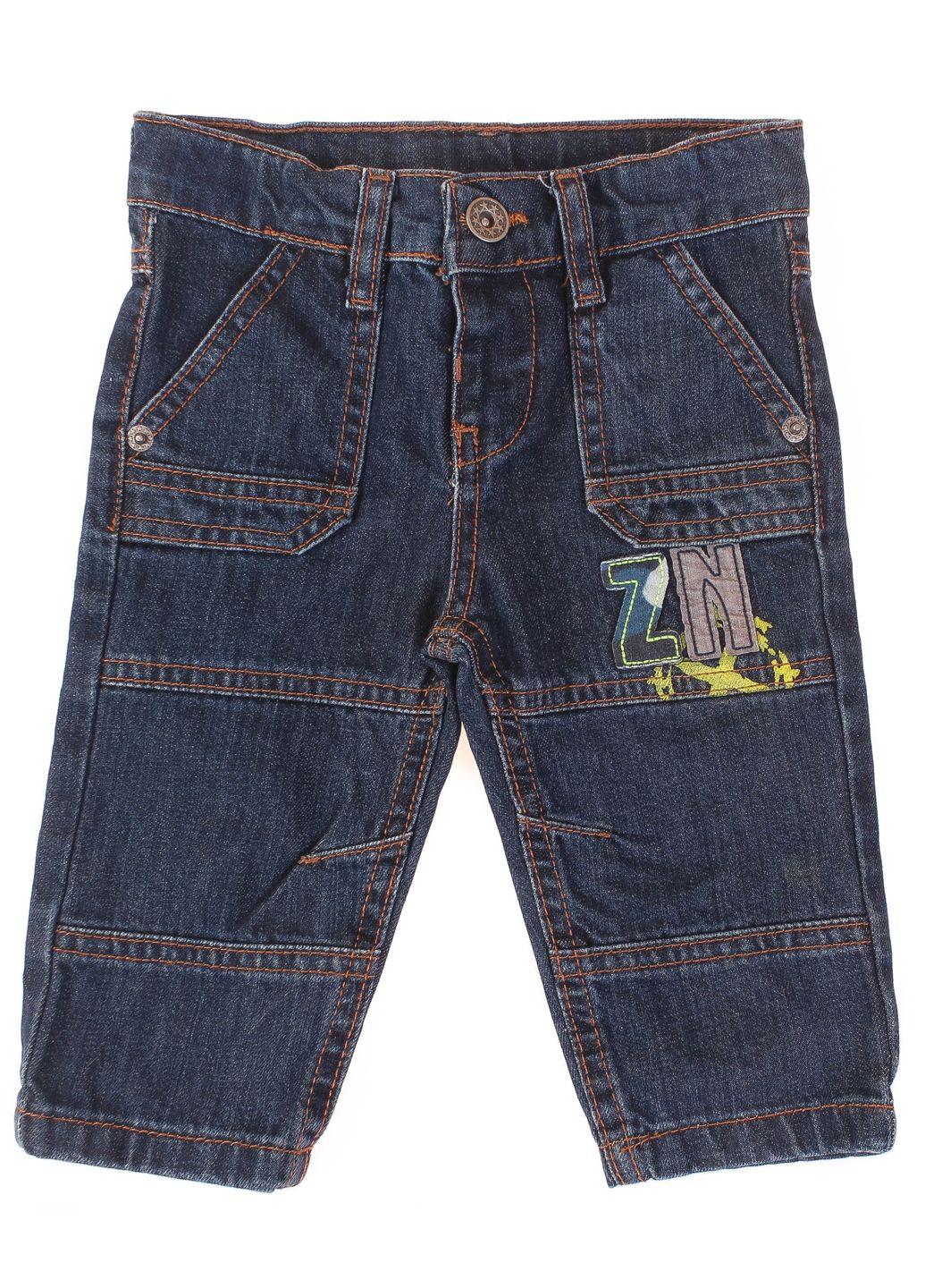 Синие демисезонные брюки джинсовые 15kecpan361 индиго Soobe