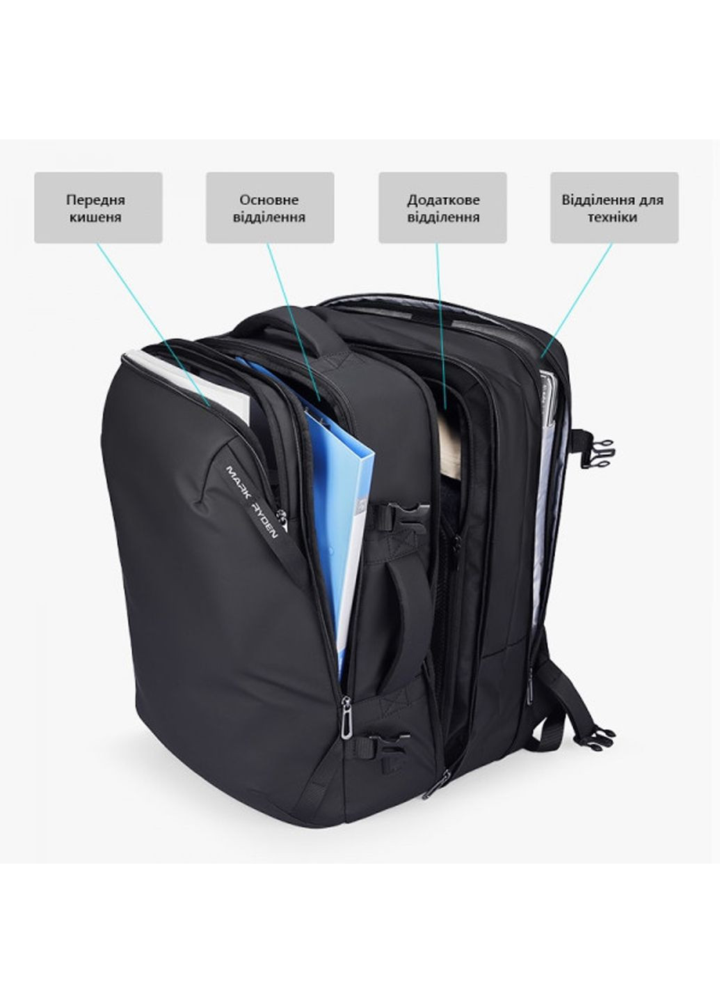 Дорожній рюкзак MR9993KR з розширенням Mark Ryden (290253041)