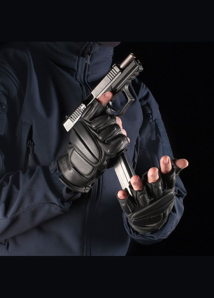 Рукавички безпалі шкіряні Assault Tactical Mk.1 Black M-TAC (315338961)