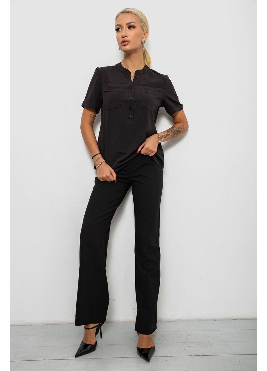 Чорна блуза однотонна Sport Line