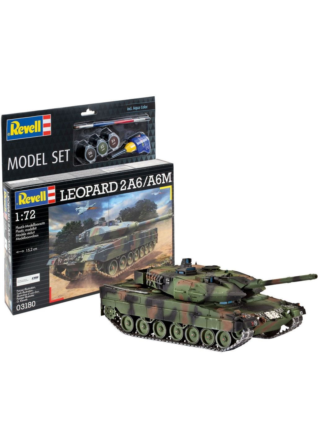 Сборная модель Танк Леопард 2A6/A6M уровень 4 масштаб 1:72 (RVL63180) Revell _63180 (315402989)