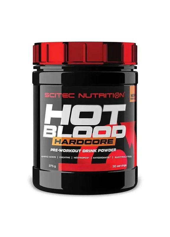 Передтренувальний комплекс Hot Blood Hardcore, червоні ягоди, 700 г Scitec Nutrition (369609374)
