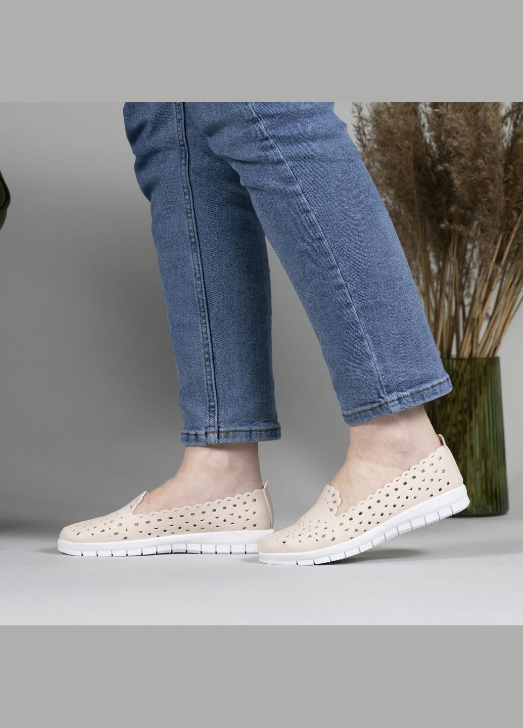 Бежевые женские слипоны бежевые (ж 16 беж) Bromen