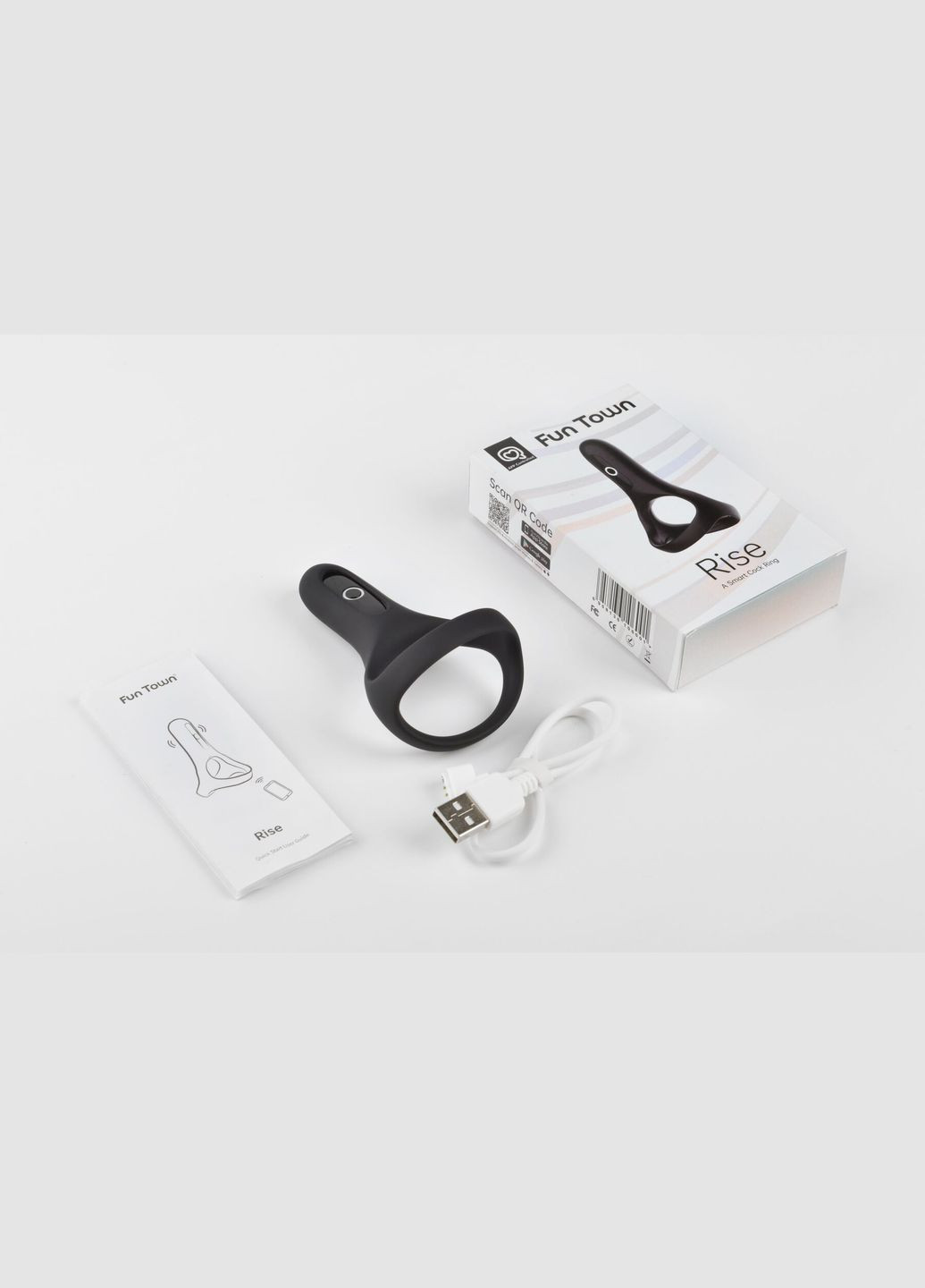 Подвійне ерекційне кільце Fun Town Rise Чорне - CherryLove Magic Motion (282710437)