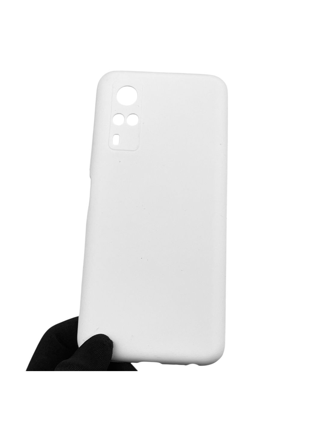 Чохол для Y51 силіконовий з мікрофіброю нековзний на віво у51 білий Vivo (366390383)